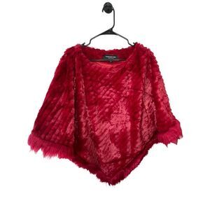 NWT Marc New York Faux Fur Cranberry Shawl